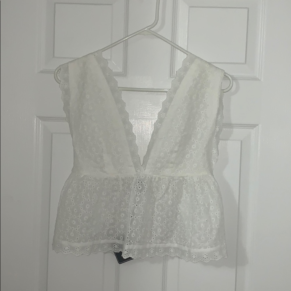 Zaful White lace top